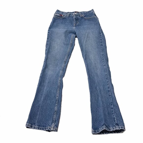 Tommy Hilfiger Jeans Juniors 1 Blue Twill Denim Straight Y2K Western School VTG - Picture 6 of 16